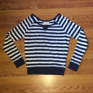 Hollister striped round neck long sleeve